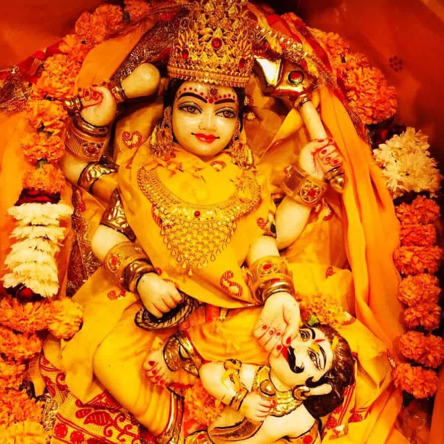 বগলামুখী: দশমহাবিদ্যার অষ্টম রূপ বগলা। পরমাত্মার সংহারশক্তি হলেন বগলা। তন্ত্রে স্তম্ভনশক্তিকে বগলামুখী বলা হয়। দৈত্য রুরুর পুত্র দুর্গম, দেবতাদের চেয়ে শক্তিধর হওয়ার জন্য ব্রহ্মাকে তুষ্ট করে বর লাভ করেন। দুর্গমের অত্যাচার থেকে রেহাই পেতে দেবতারা তখন দেবী ভগবতীর আরধনা করেন। দেবী আবির্ভূতা হয়ে যুদ্ধে দুর্গম অসুরকে পরাজিত করেন। বাম হাতে দুর্গমের জিহ্বা ধরে ডান হাতে গদা দিয়ে বধ করেন তাকে। দেবীর গাত্র পীত বর্ণের, পীত বসন পরিহিতা। দ্বিভুজা দেবী সুধা সমুদ্রের মাঝে মণিময় মণ্ডপে রত্নময় সিংহাসনে উপবিষ্টা। 