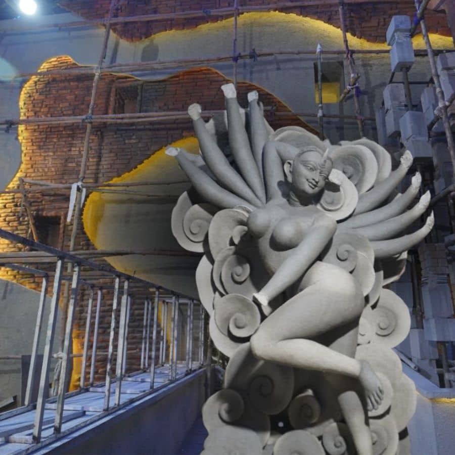 Durga puja 2025 pandal theme of telengabagan dgtl