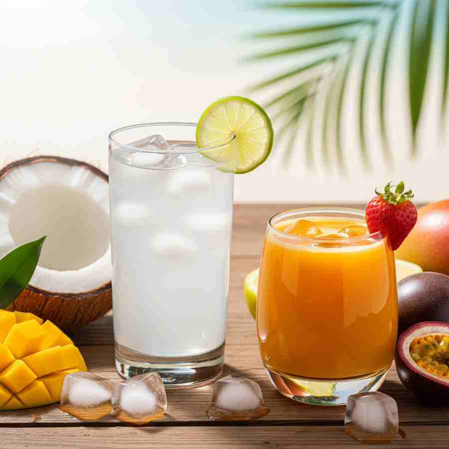Coconut water or fresh fruit juice, which drink is healthier