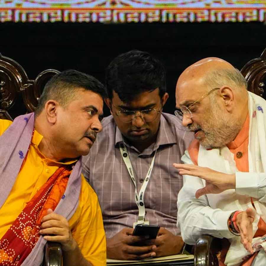 Union Home Minister Amit Shah heard the views of Leader of Opposition Suvendu Adhikari on the formation of BJP’s state committee