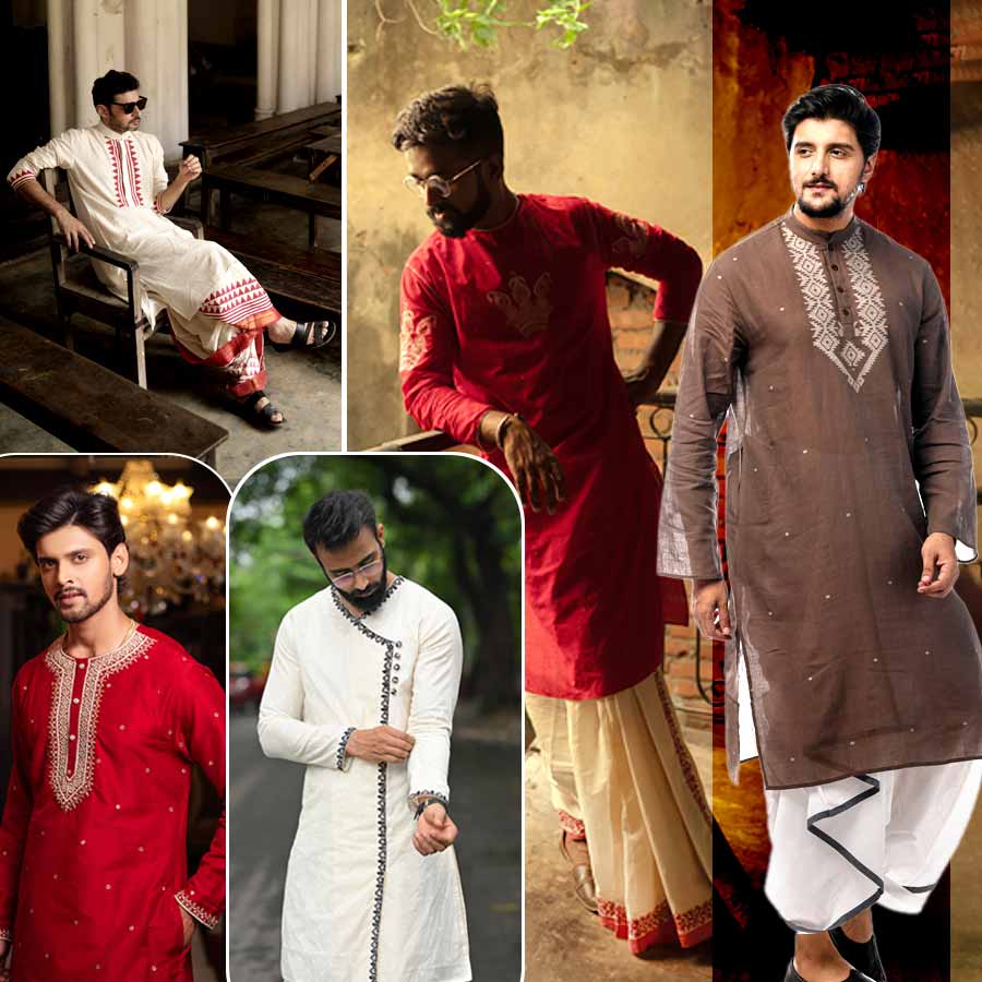 Dhuti and Kurta style guide and sample for Durga Puja fashion 2025 dgtl