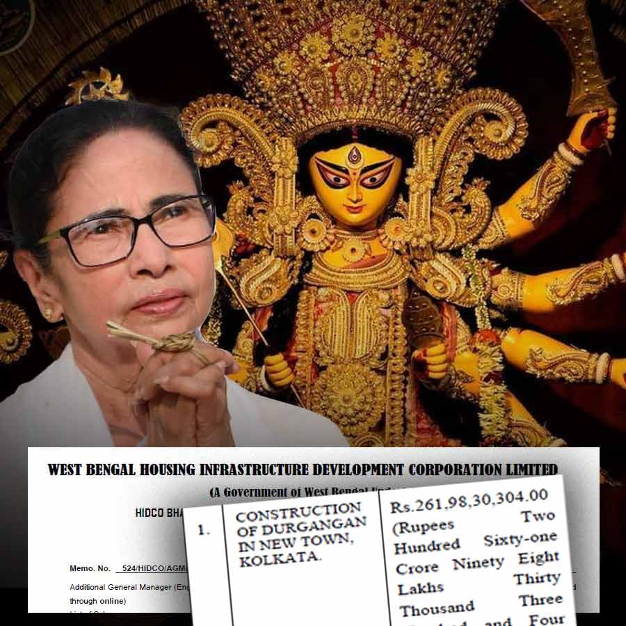 HIDCO started the basic preparations for the construction of Durga Angan planned by Mamata Banerjee Government in Kolkata New Town