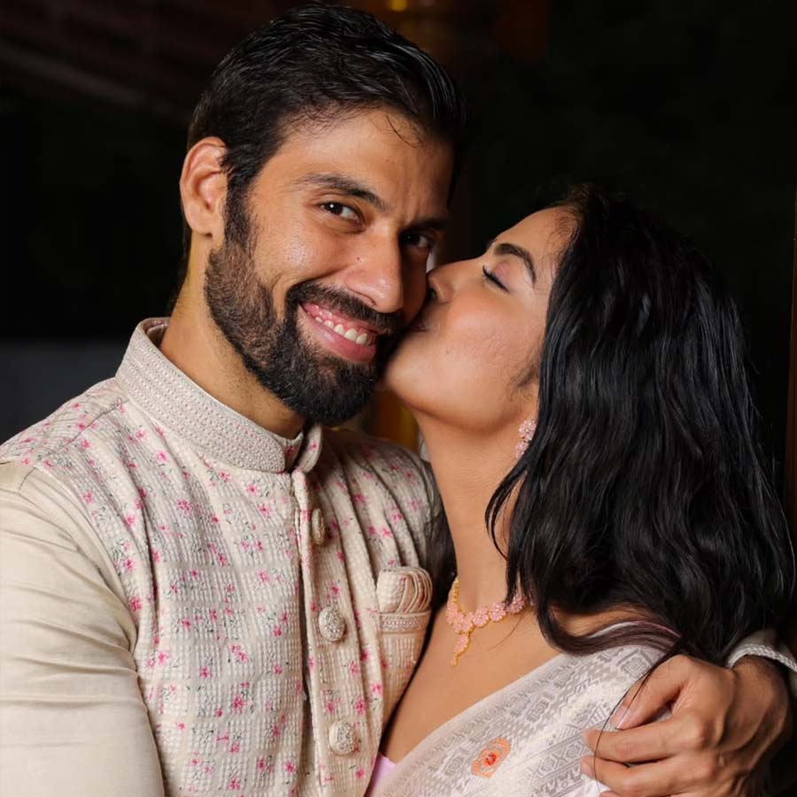 Balika Vadhu fame with his fiance at Pati Patni Aur Panga