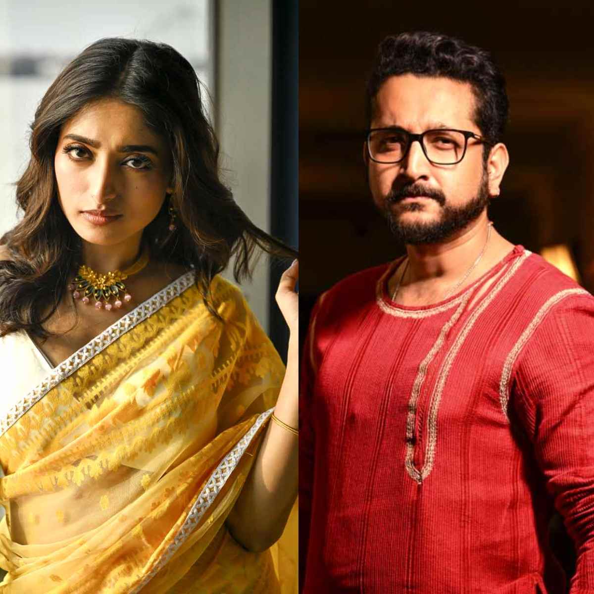 Parambrata Chatterjee and Ishaa Saha decked up for Durga Puja fashion shoot