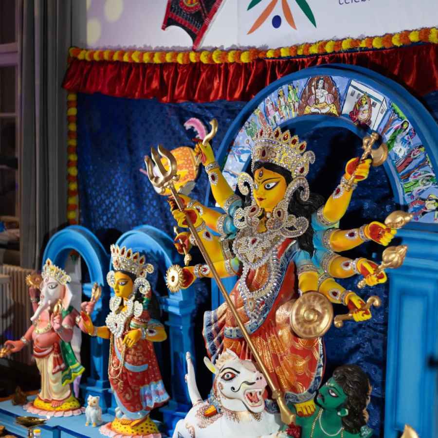 Preparations for Puja are underway in Stuttgart