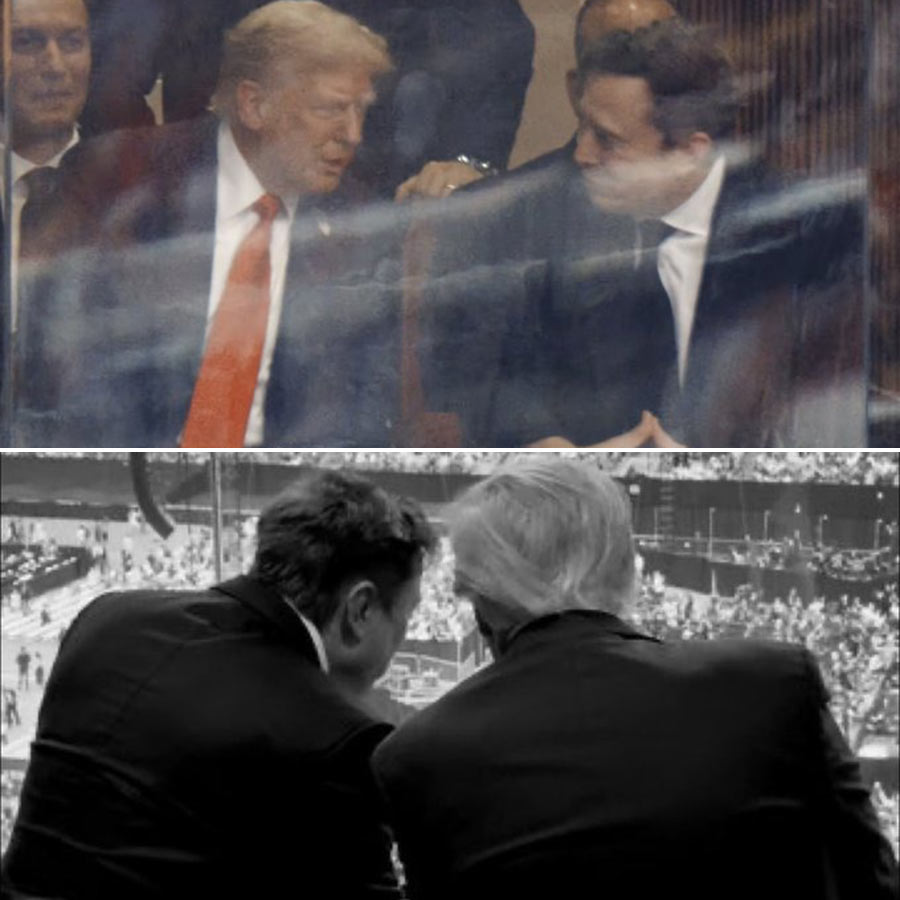 Donald Trump and Elon Musk reunites for charlie kirk memorial service dgtl