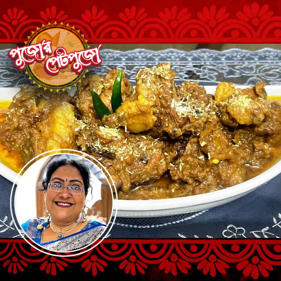For Durga Puja Chef nayana Afroz curated two special recipe of Katla fish with pineapple and Mutton in coconut gravy dgtl