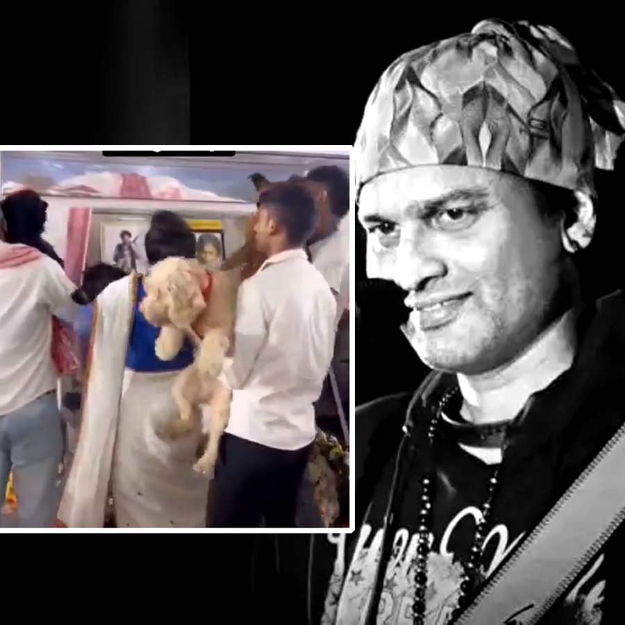 Zubeen Gargs wife brings four pet dogs to pay last tribute to the late singer dgtl