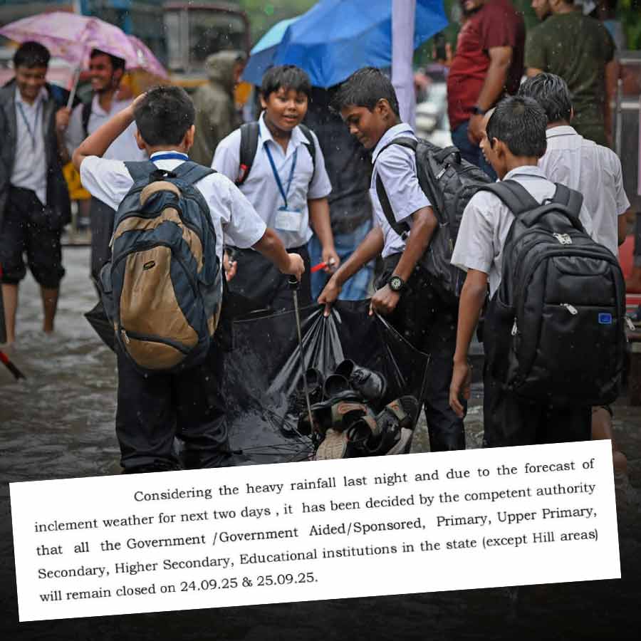 West Bengal Government school and College will remain shut for wednesday and thurday due to adverse weather dgtl