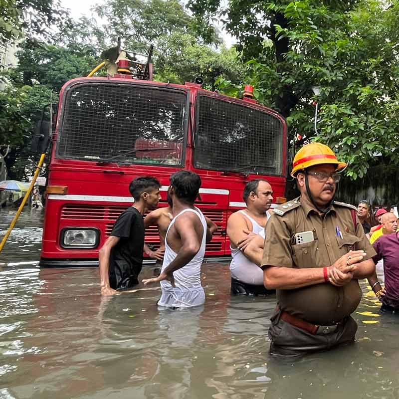 Twin fires in Kolkata on Tuesday, after Mendavilla Gardens, at a restaurant in Ballygunge