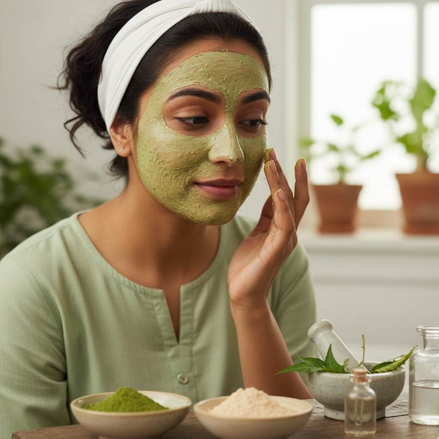 to get rid of pimples use three face pack made with neem and Chandan powder dgtl