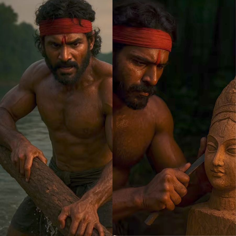 ৬। দেবী দুর্গা তাঁর স্বপ্নে আসেন এবং নির্দেশ দেন গঙ্গা থেকে ভেসে আসা এক প্রকান্ড কাঠের টুকরো দিয়ে যেন দেবীর প্রতিমা তৈরি করা হয়। দেবী এখানে নির্দেশ দিয়েছেন, তাই চিত্তে তাঁর আদেশ অক্ষরে অক্ষরে পালন করেন। 