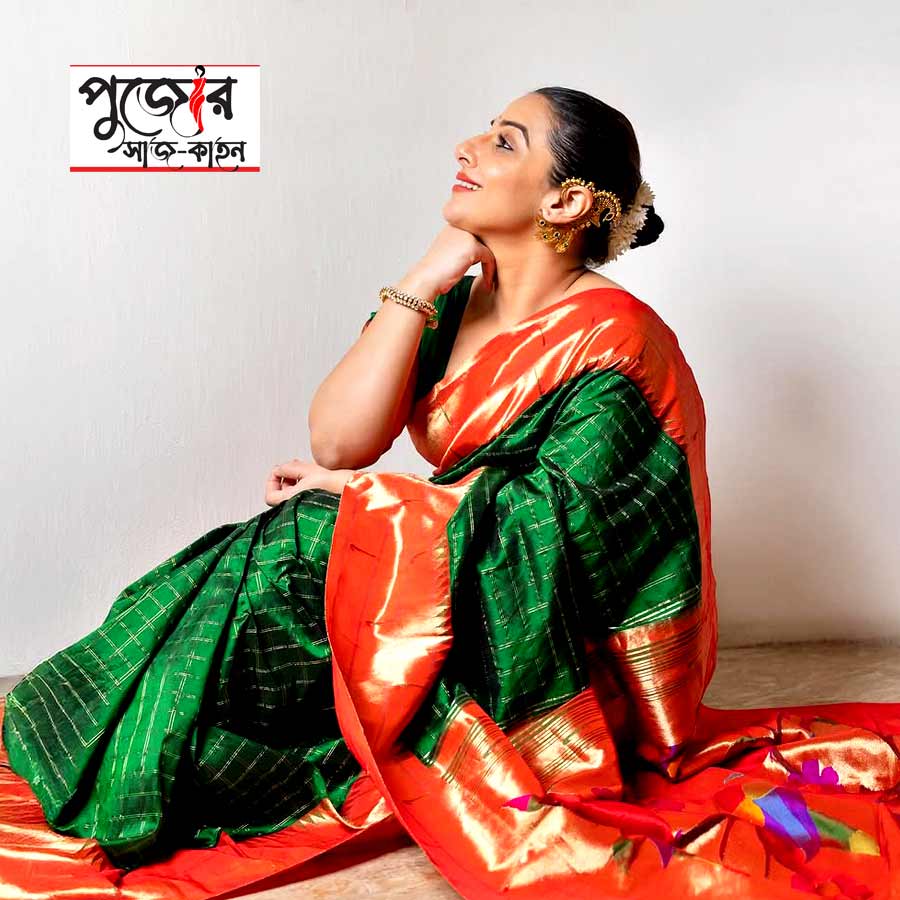 Vidya Balan sets Durga Puja Vibe High posting new saree fashion on each day of Navaratri dgtl