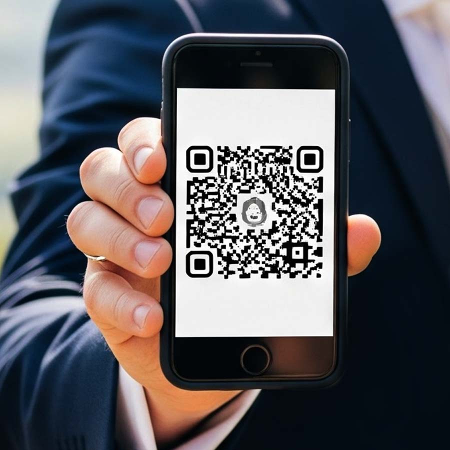 Newlyweds are setting up QR code at their wedding reception for weird reason dgtl