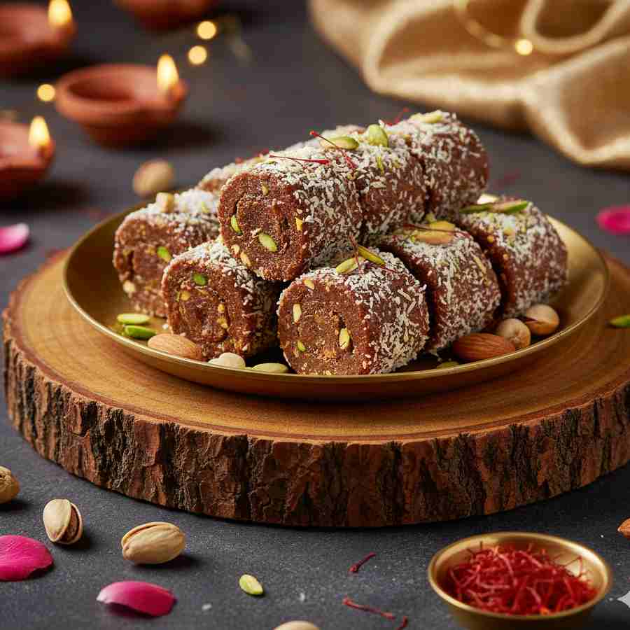 খেজুর-বাদামের রোল।