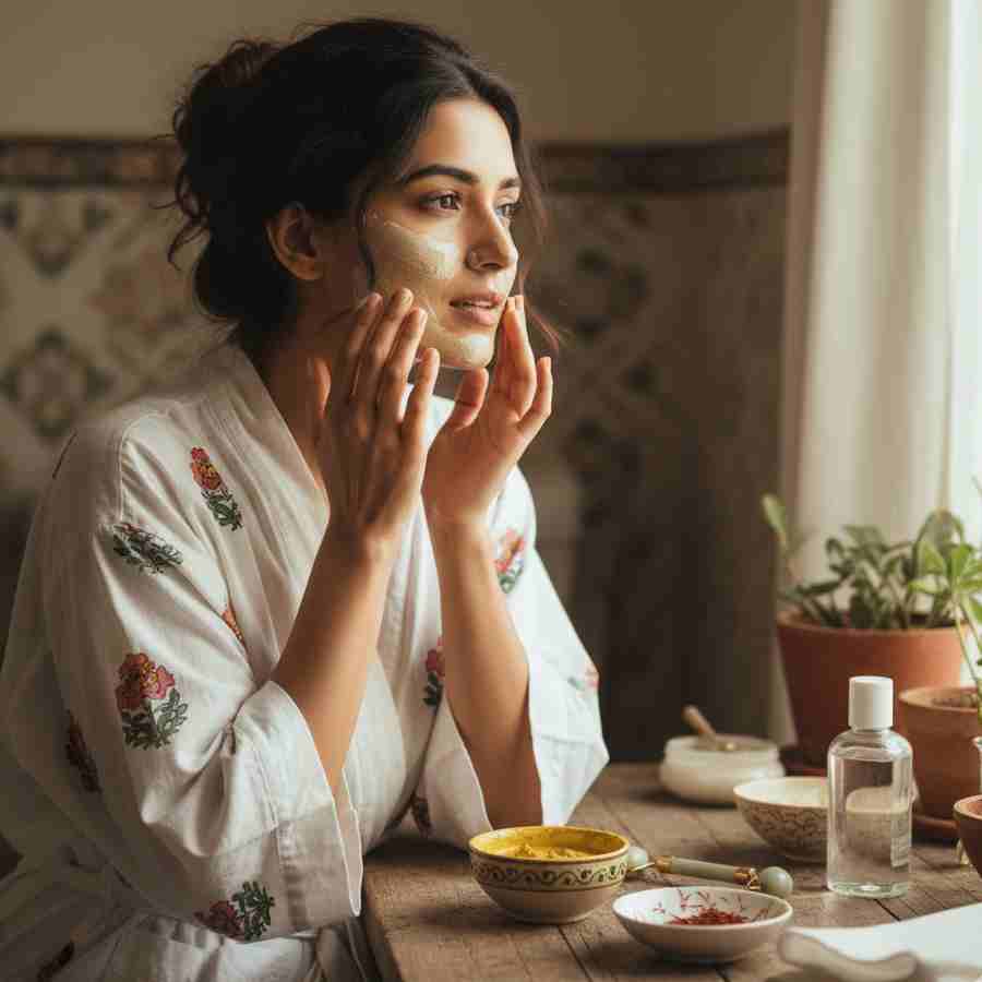 ঘরোয়া উপকরণেই রূপচর্চা করা ভাল।