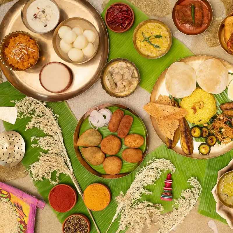 Different type of Bhog served to goddess Durga dgtl