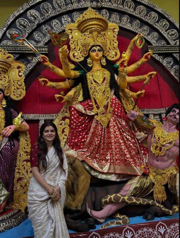 এই বছর নাকি শেষ ‘সিঙ্গল’ পুজো মধুমিতা সরকারের! কাজের ফাঁকেই চলল ঠাকুর দেখার পর্ব। 