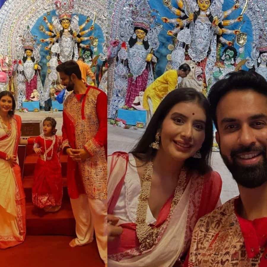 Sushmita sen’s brother Rajeev sen goes for pandal hopping with ex wife Charu and daughter dgtl