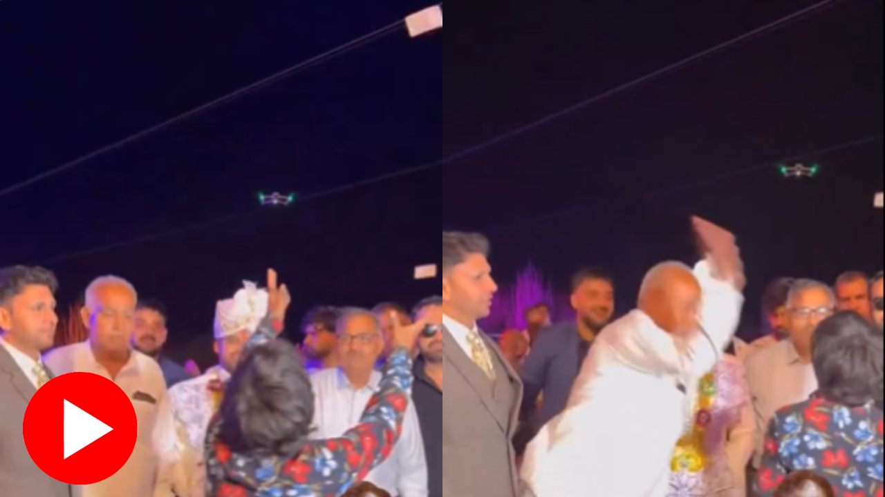 Video shows old man done something bizarre after youth try to disturb groom