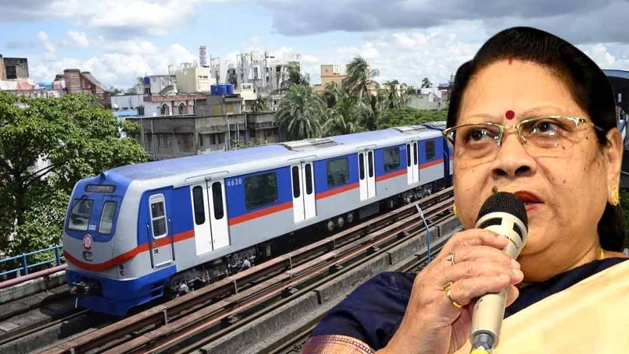 কলকাতা মেট্রো নিয়ে সংসদে প্রশ্ন তৃণমূল সাংসদ মালা রায়ের। গ্রাফিক: আনন্দবাজার ডট কম।