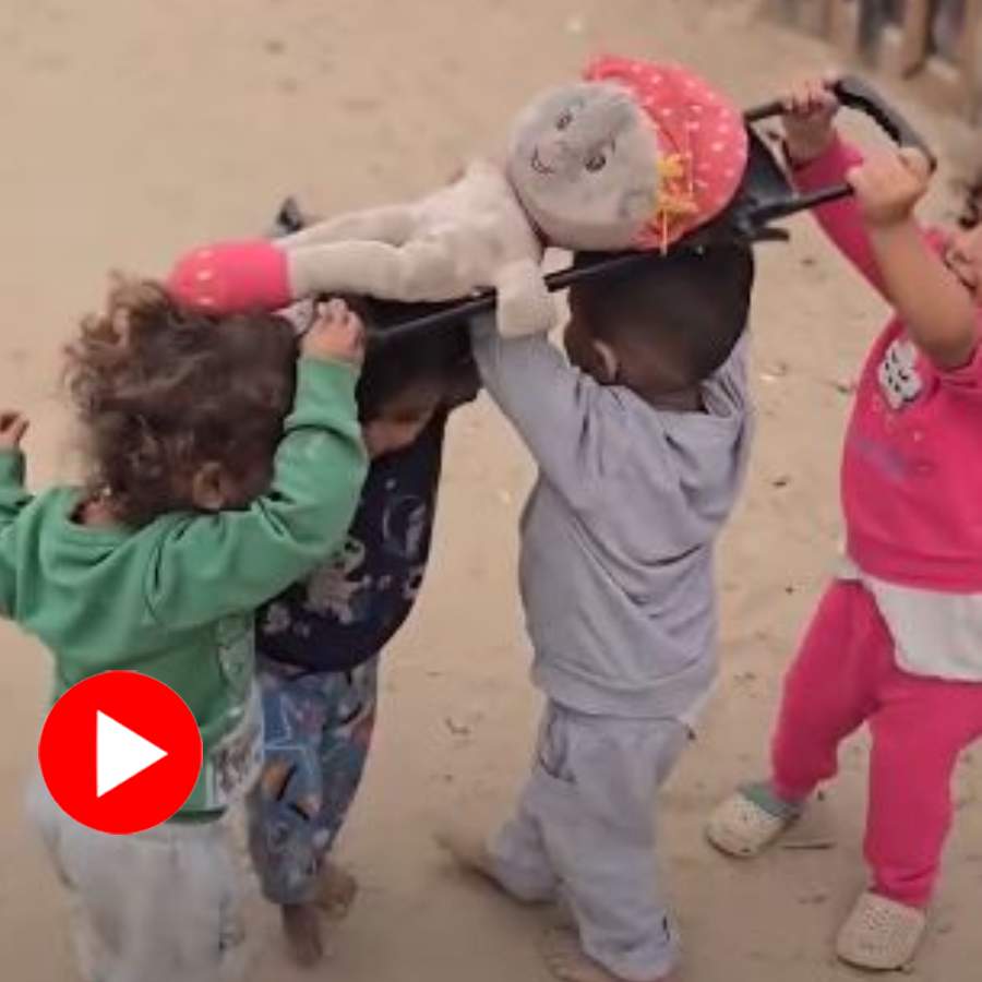 Palestinian content creator shared video of Gaza children lifting their doll on stretcher to reenact funeral dgtl
