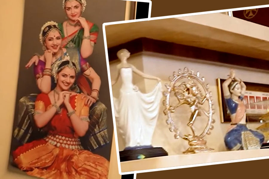 নৃত্যরত ছবি, মডেল, ভাস্কর্য শোভা পেয়েছে নৃত্যশিল্পীর অন্দরসজ্জায়।