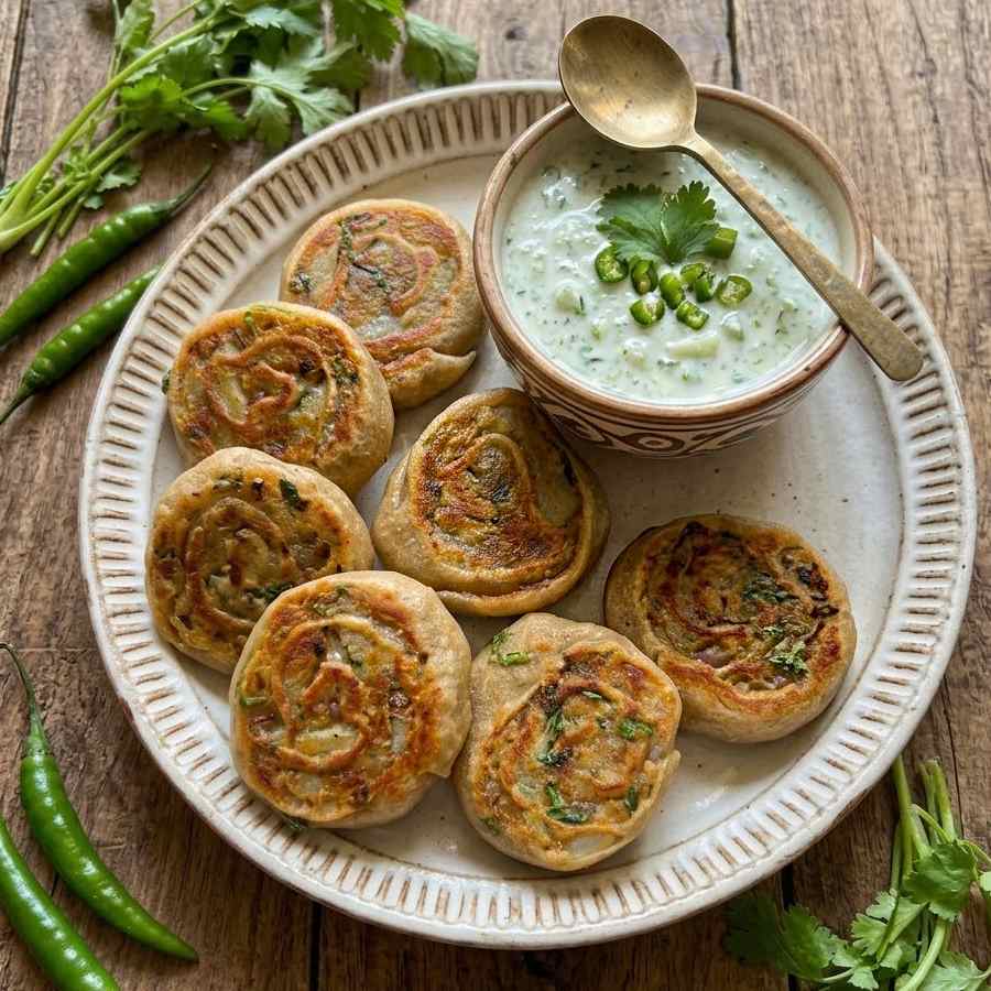 নিরামিষ চড়কি পরোটার রেসিপি