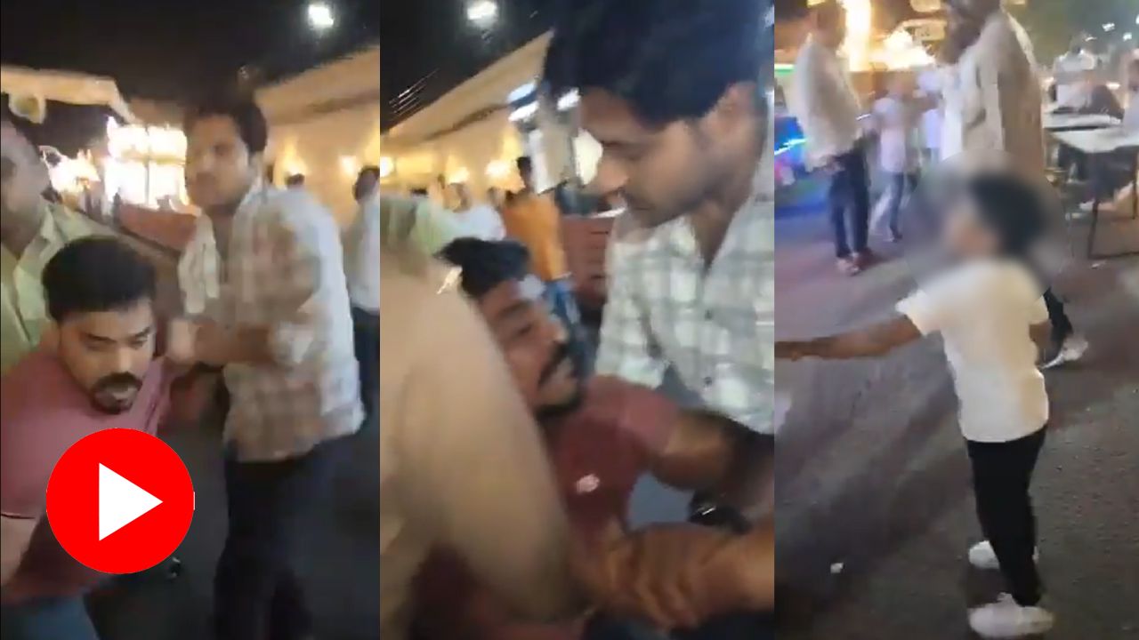 Video show man dragged by police while sitting in a restaurant with wife and son