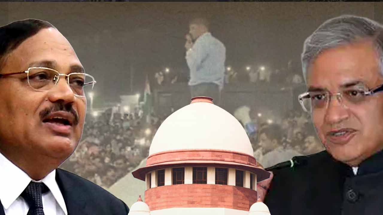 (বাঁ দিকে) সুপ্রিম কোর্টের প্রধান বিচারপতি সূর্য কান্ত। দেশের মুখ্য নির্বাচন কমিশনার জ্ঞানেশ কুমার (ডান দিকে)।