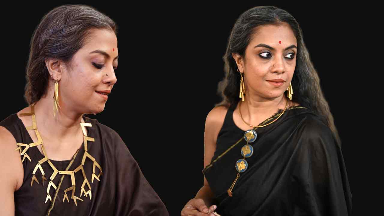 Which combination of saree and ornament can make a perfect fashion statement