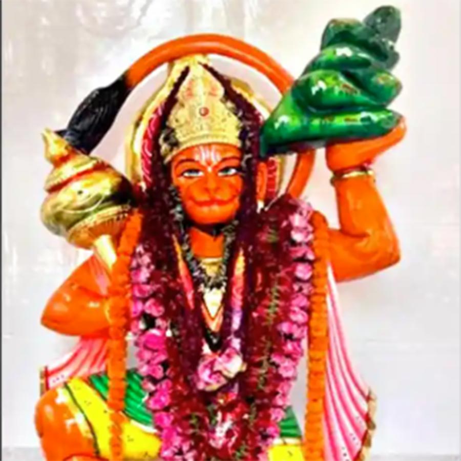 New Hanuman idol was inaugurated on the premises of the Indian Institute of Management in Joka on Hanuman Jayanti