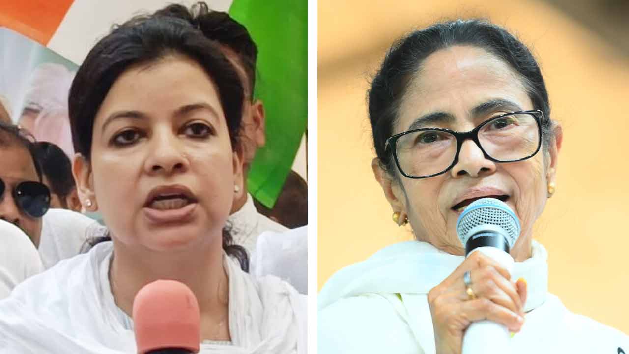 (বাঁ দিকে) রাজ্যসভার প্রাক্তন সাংসদ তৃণমূলত্যাগী মৌসম নুর। তৃণমূলনেত্রী মমতা বন্দ্যোপাধ্যায় (ডান দিকে)।