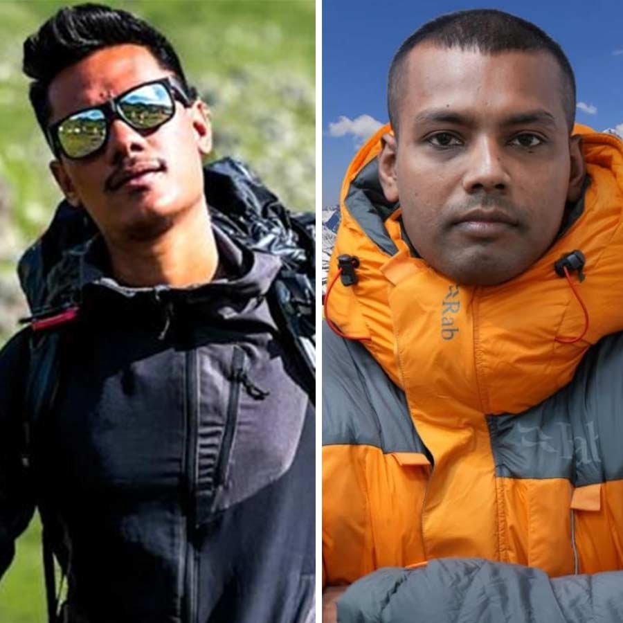 (বাঁ দিকে) শুভম চট্টোপাধ্যায় এবং লক্ষ্মীকান্ত মণ্ডল (ডান দিকে)।