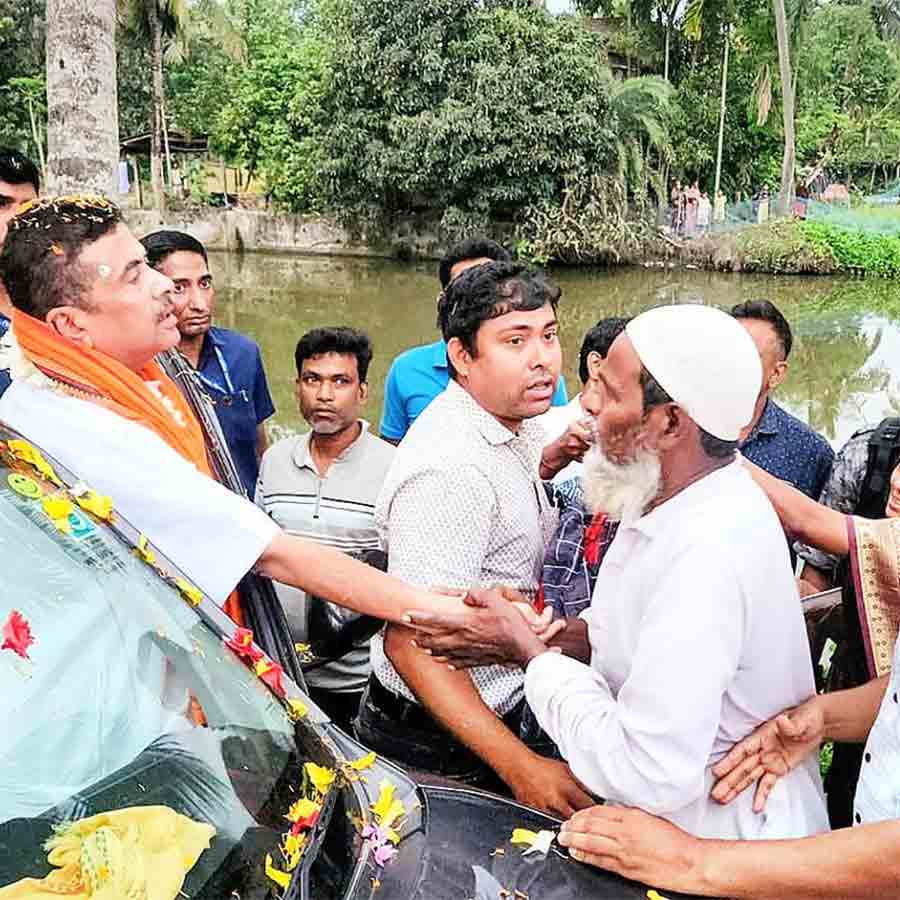 নন্দীগ্রামে ভোটের প্রচারে শুভেন্দু অধিকারী ।