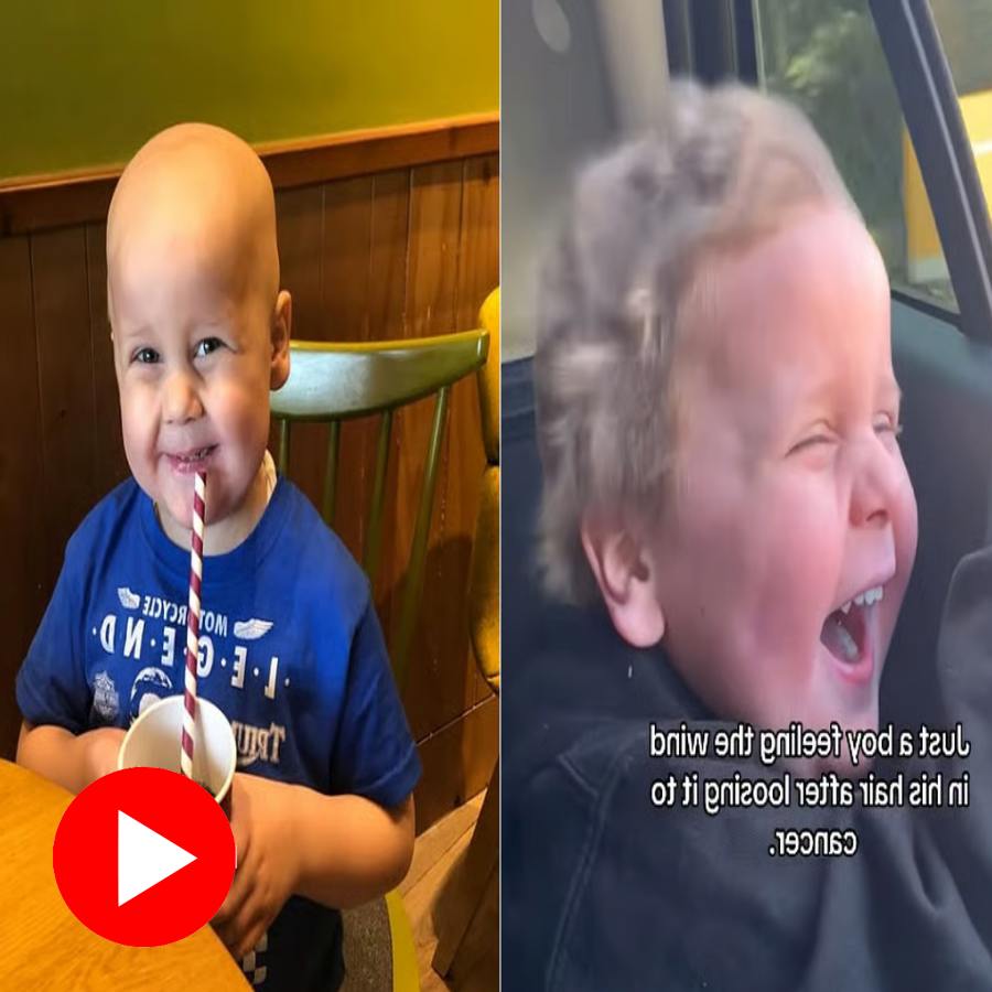 Video shows little boy enjoying wind in hair after beating cancer