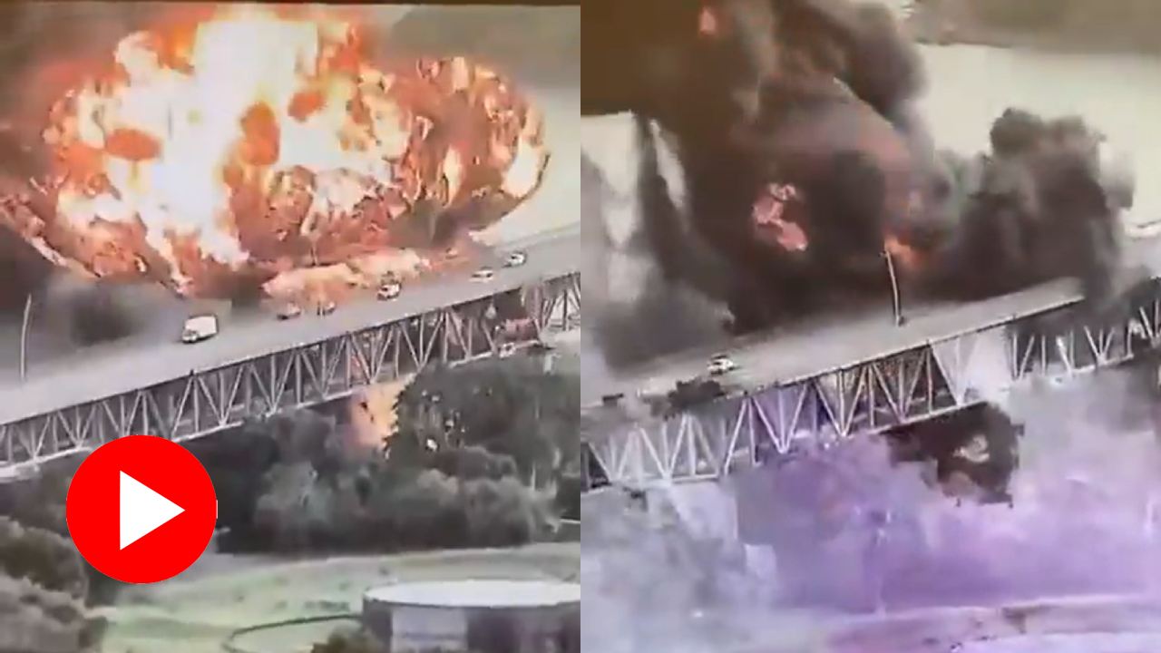 Video shows fuel tanker explodes near Panama Canal bridge