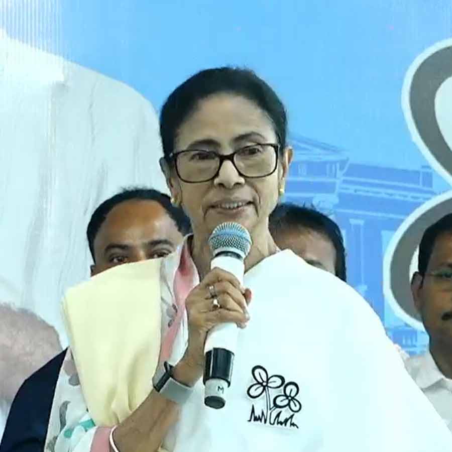 নদিয়ার চাকদহে মুখ্যমন্ত্রী মমতা বন্দ্যোপাধ্যায়। নিজস্ব চিত্র।