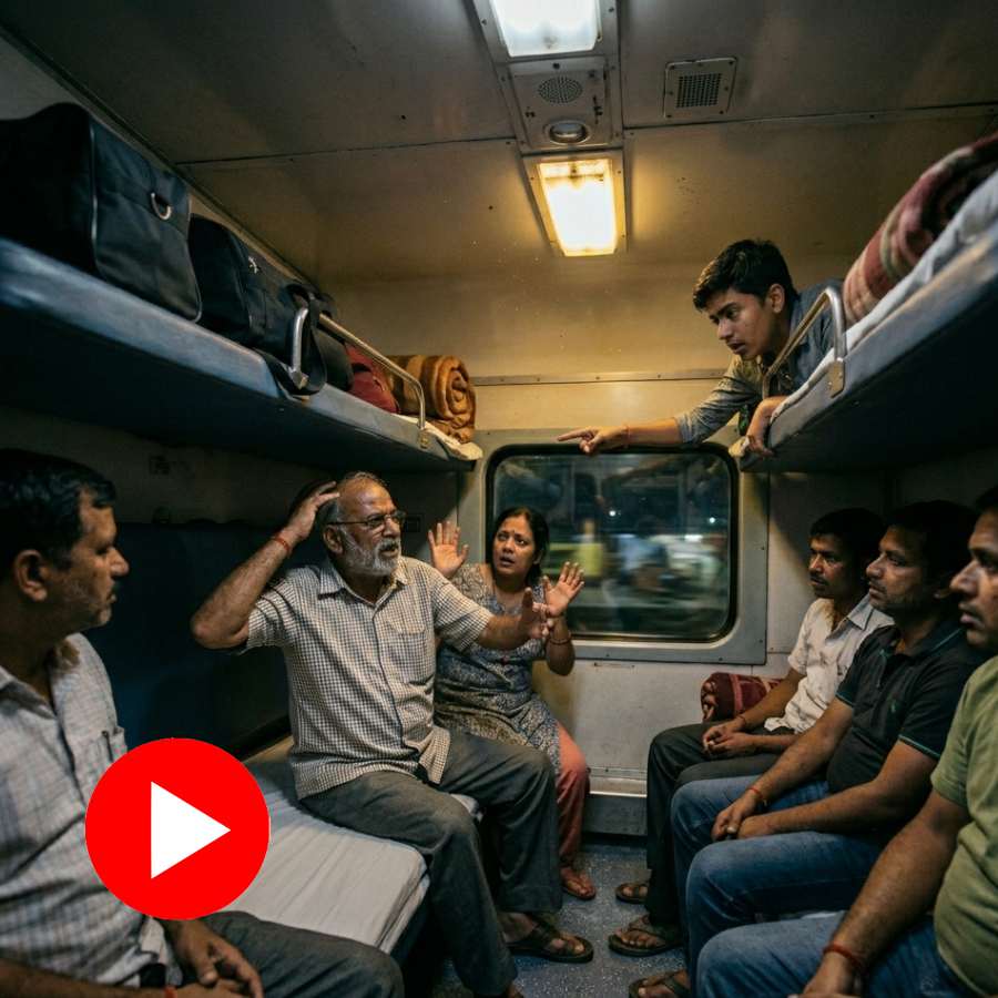 Video claims a boy from upper berth pooped on passenger sitting on lower berth in running train