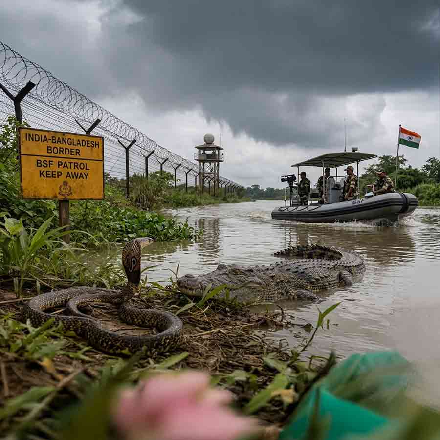 BSF Mulls Deploying Snakes, Crocodiles at Border  for Surveillance