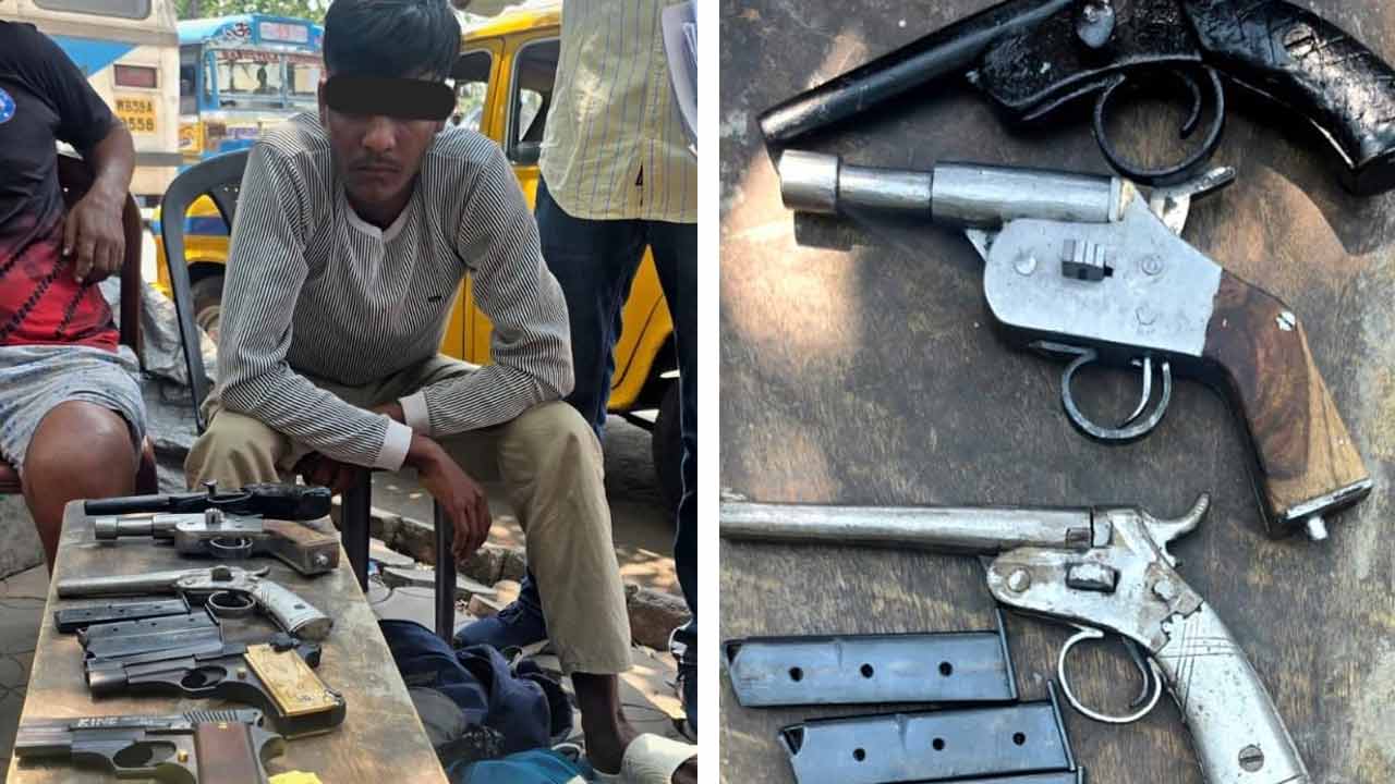 কলকাতায় স্ট্র্যান্ড রোড থেকে আগ্নেয়াস্ত্র উদ্ধার করল এসটিএফ।