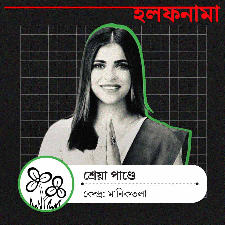 SHRREYA PANDE filed nomination from Maniktala assembly constituency, what is her movable assets dgtl