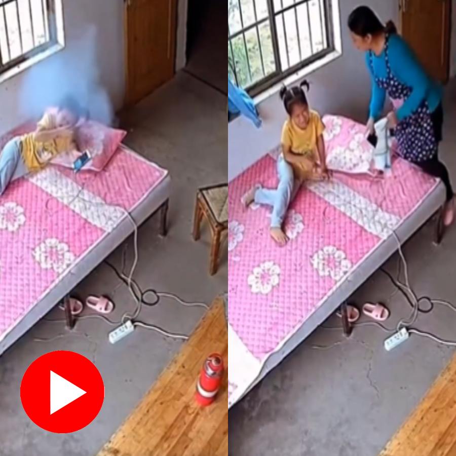 Phone exploded near a girl while she was watching it, viral video raises authenticity questions