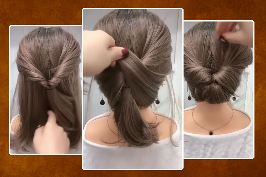 ছোট চুলও বাঁধা যায়। কায়দা জানলে, তা দিয়েই নজর কাড়তে পারেন।