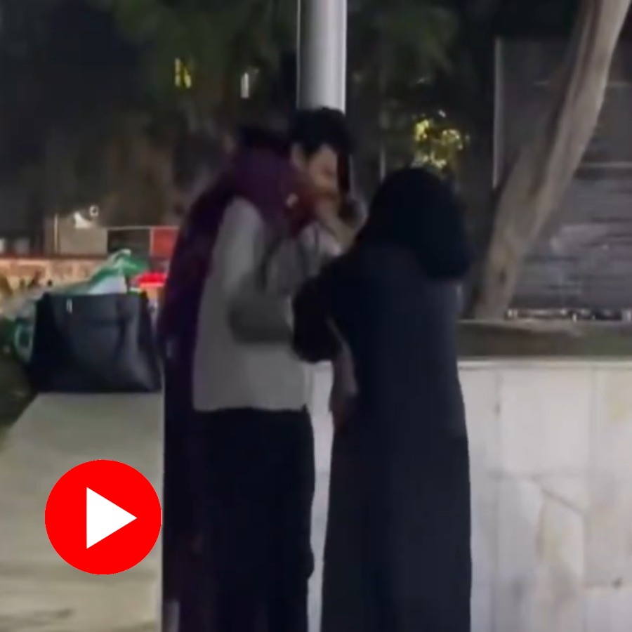 Video shows wife catches husband with another woman in park, then does something bizarre