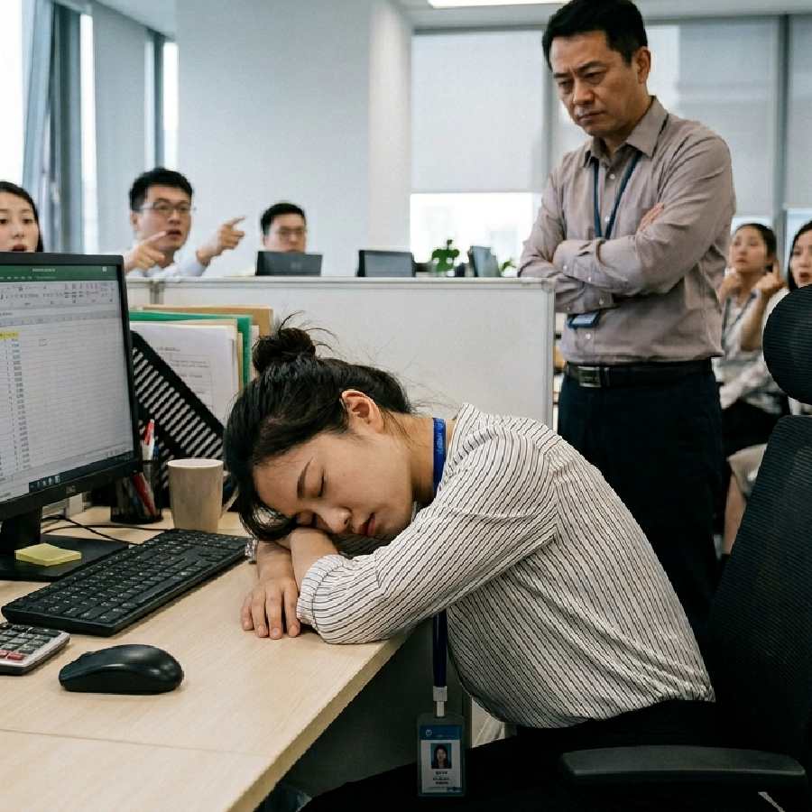 Chinese woman claims she slept five hours in office as she is unhappy with salary