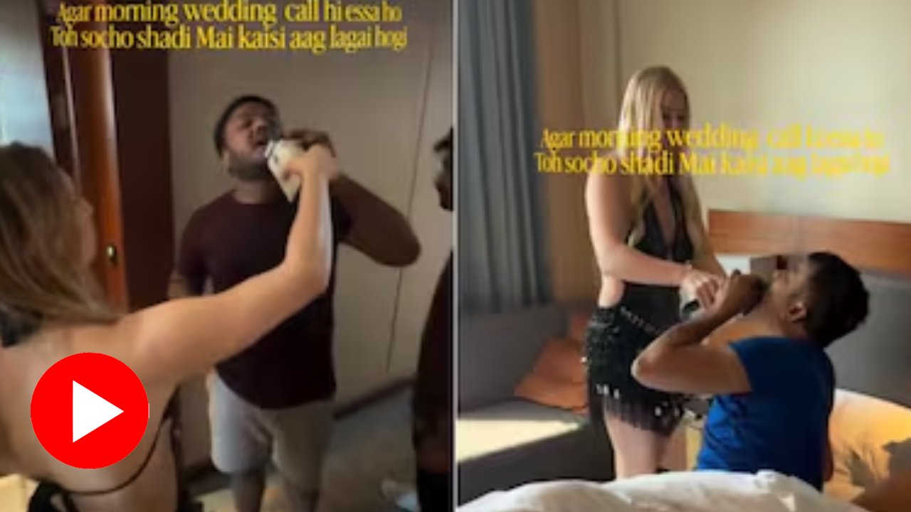 Video shows young guests’ enjoying as Russian women pouring drinks in their mouth in wedding ceremony, internet reacts