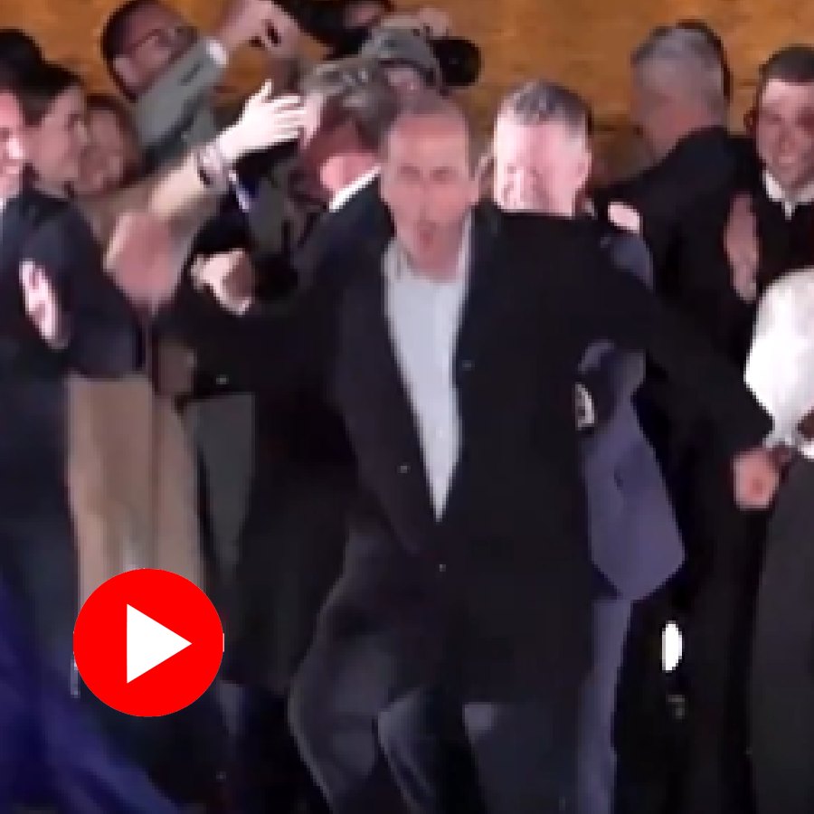 Video shows after winning Election Hungarian political leader dancing in Budapest