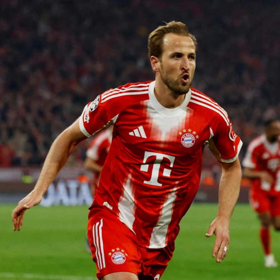 গোলের পর হ্যারি কেনের উল্লাস।