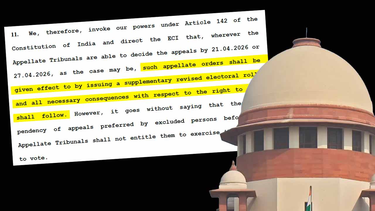 এসআইআর মামলায় নির্দেশ দিল সুপ্রিম কোর্ট।